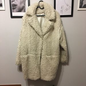 Sherling off white/ cream coat